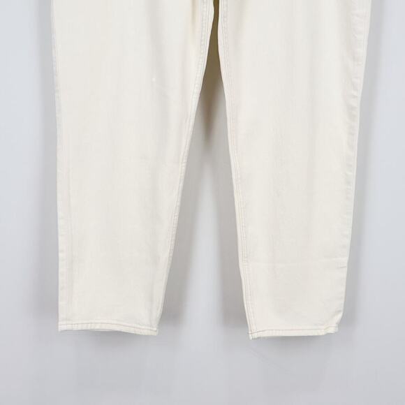 Abercrombie & Fitch Curve Love High Rise Mom Jean Cream Size 34 Regular - Picture 6 of 8